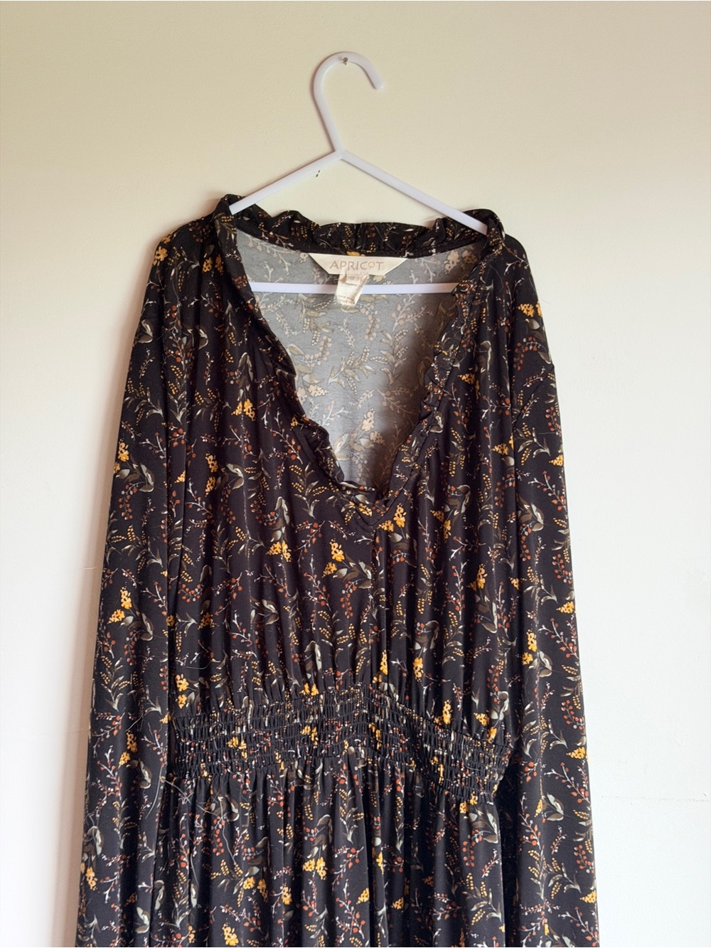 APRICOT Black Maxi Dress with Gold Floral Print - Picture 2 of 4